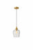 Glowline Pendant Lamp - Gold and Clear