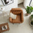 Helena Durable Top Grain Tan Leather Swivel Chair | Ashcroft Imports Furniture