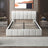 Hilar Modern White Bouclé Queen Size Platform Bed | Ashcroft Imports Furniture