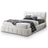 Hilar Modern White Bouclé Queen Size Platform Bed | Ashcroft Imports Furniture