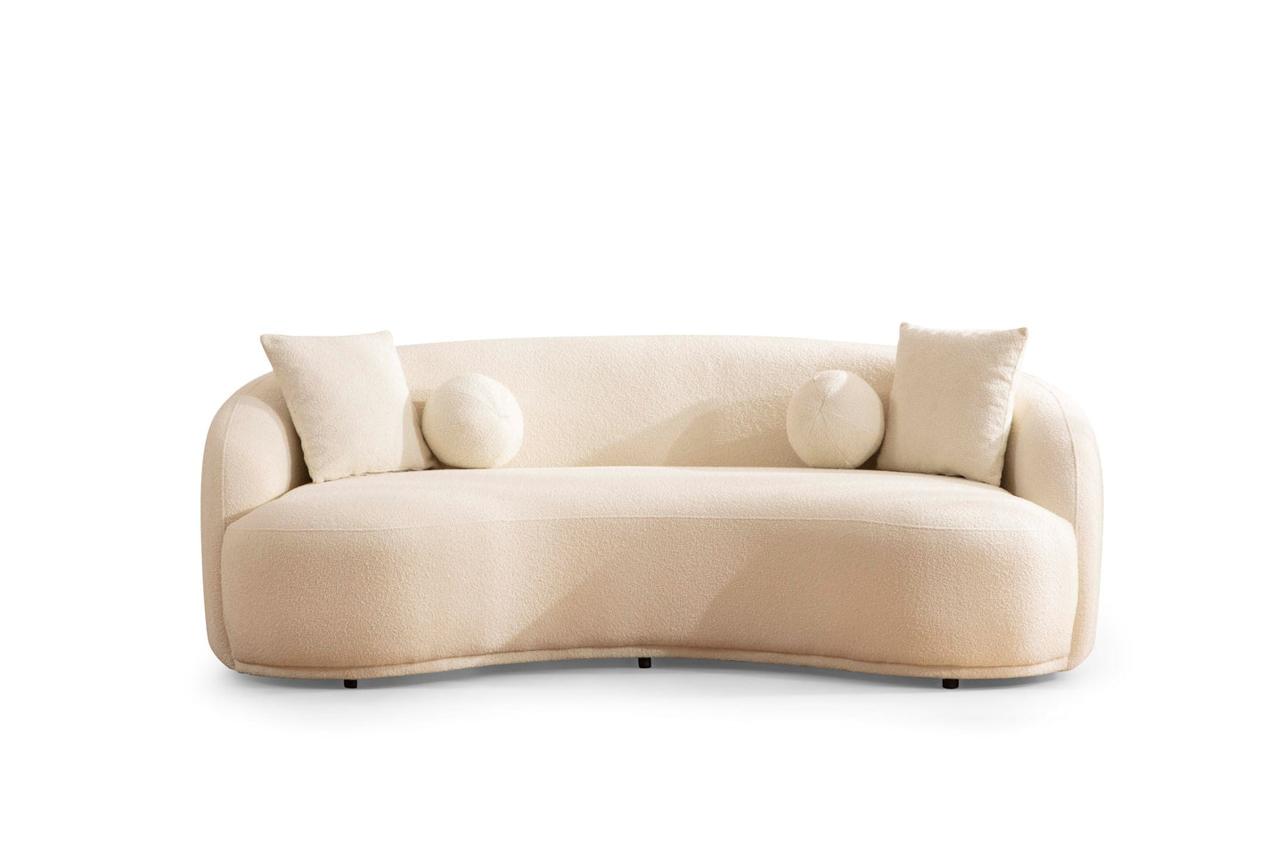Bonita Ivory Boucle Loveseat 81"