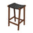 James Mid-Century Modern Genuine Black Leather 24.5" Counter Stool