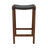 James Mid-Century Modern Genuine Black Leather 24.5" Counter Stool