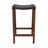 James Mid-Century Modern Genuine Black Leather 29" Bar Stool