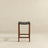 James Mid-Century Modern Genuine Black Leather 29" Bar Stool
