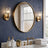 Jardin Single Light Wall Sconce With Clear Ribbed Glass - Satin Brass