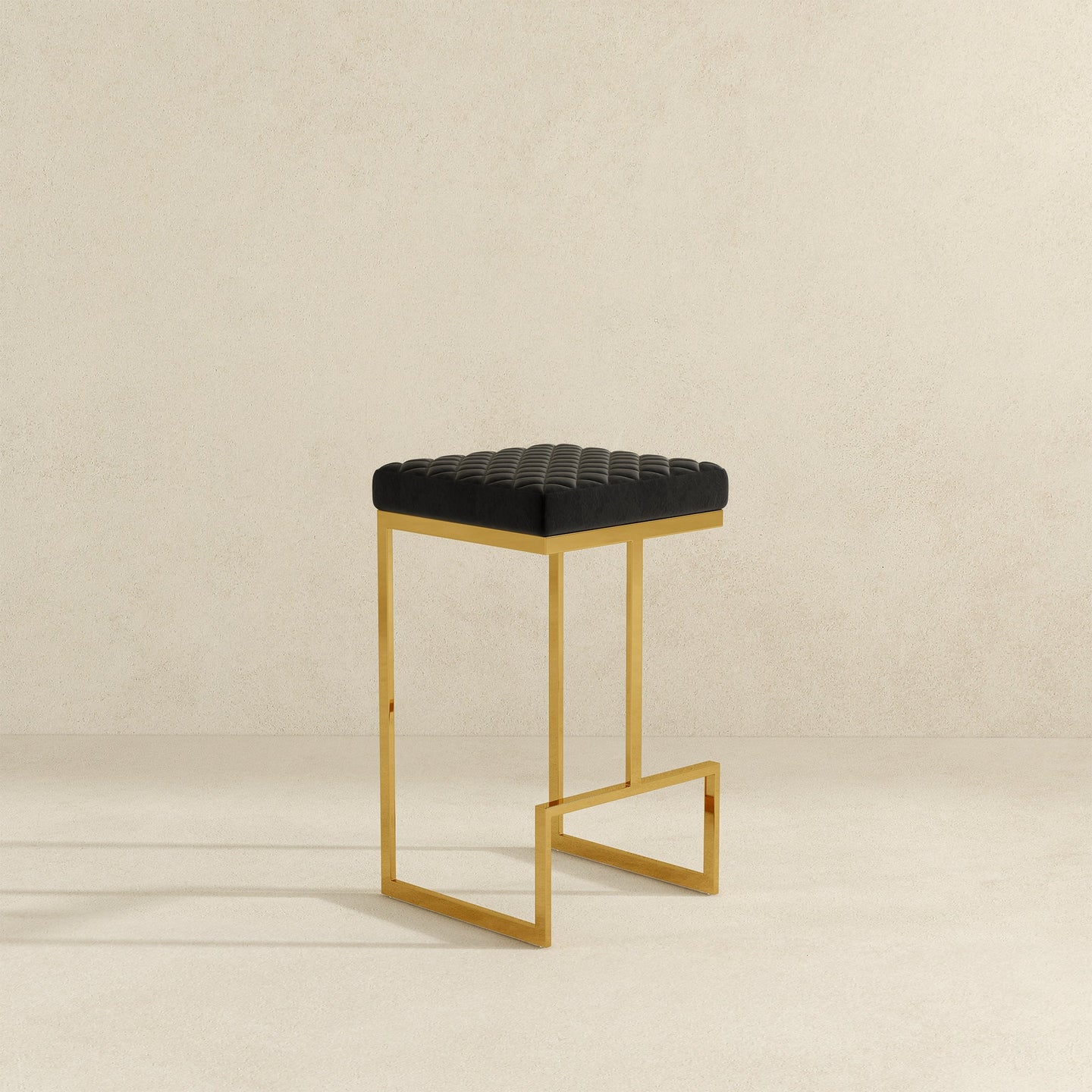 Joel Black Velvet Bar Stool