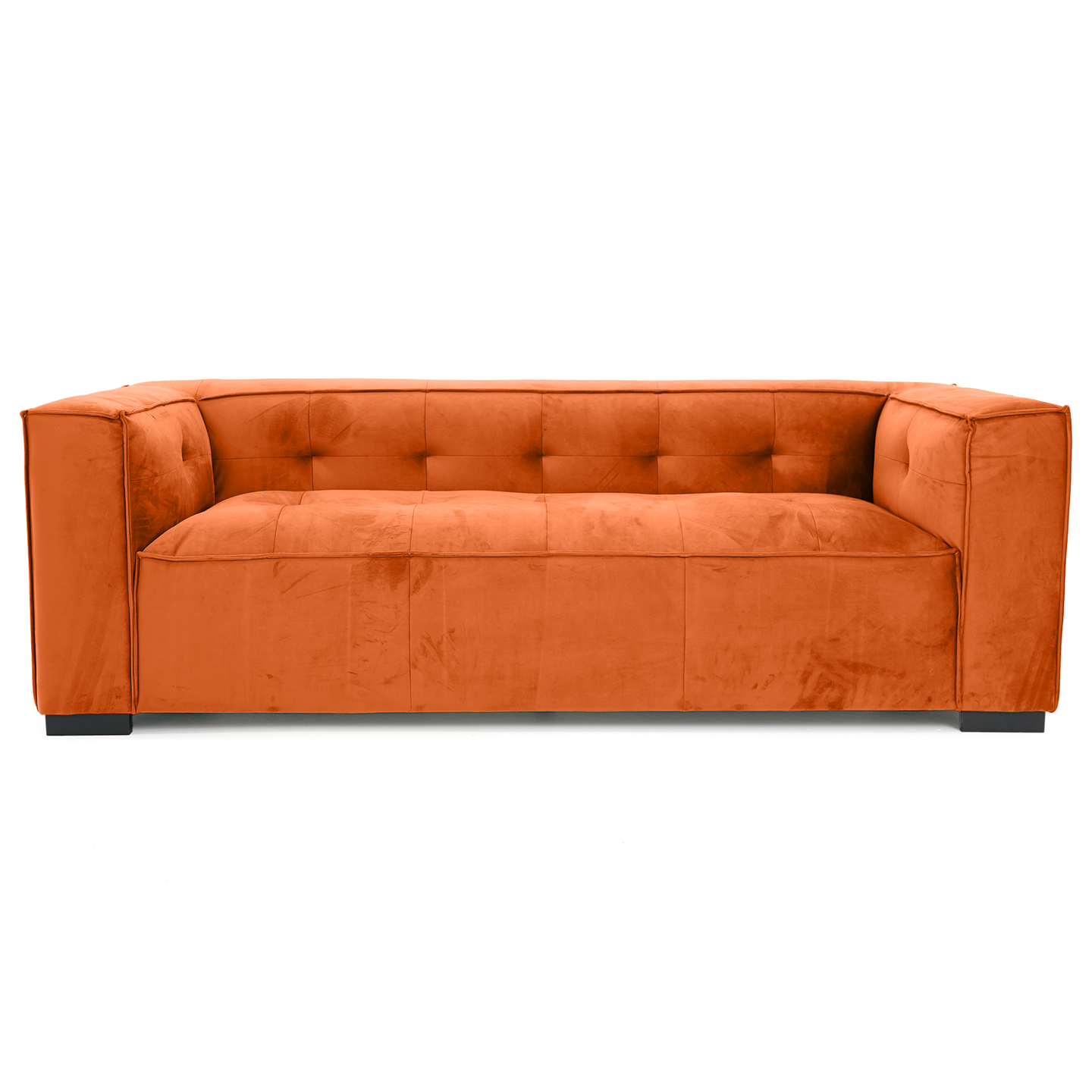 Johnston Modern Velvet Upholstered Sofa with Wide Square Arms & Biscuit Tufting | Ashcroft Imports Furniture