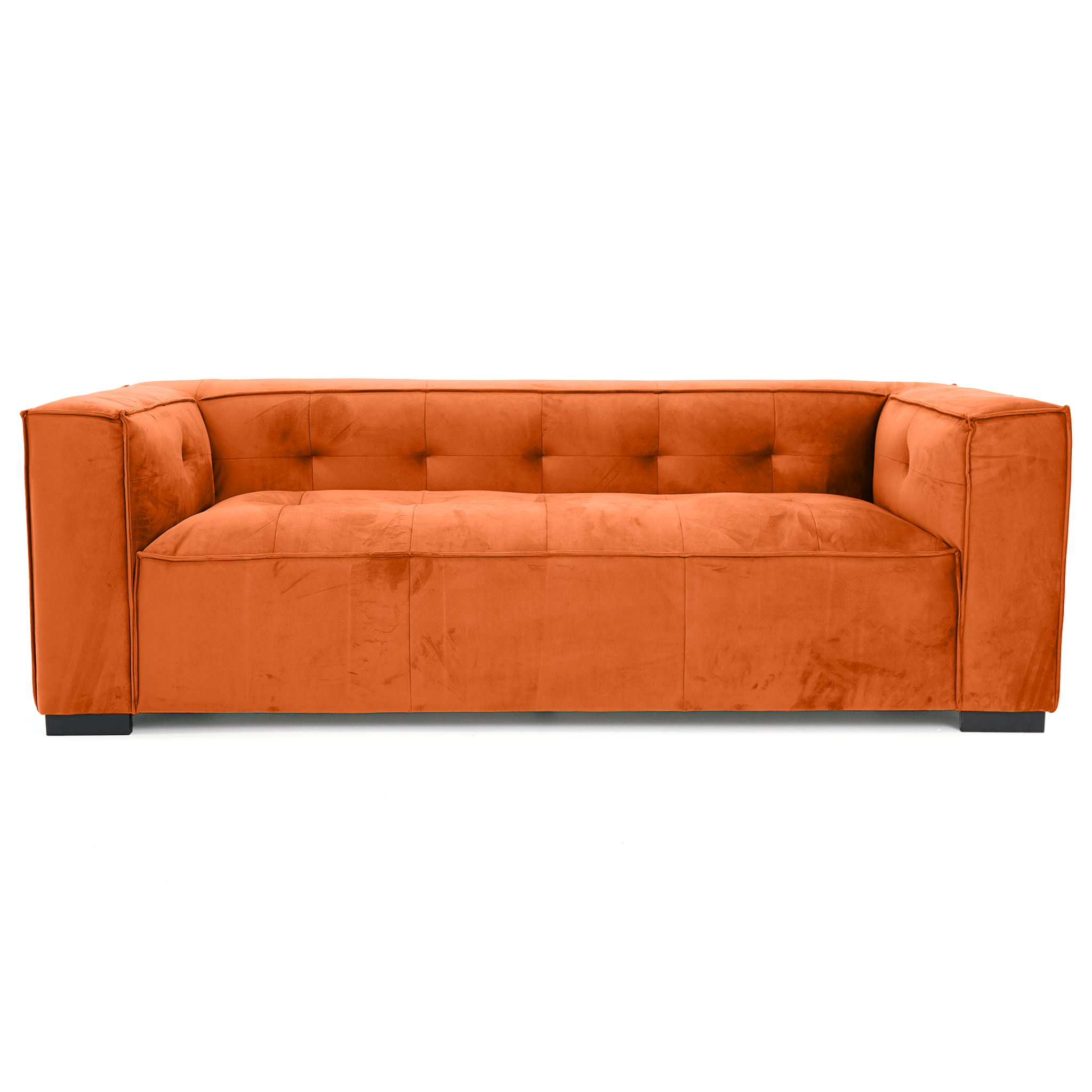 Johnston Modern Velvet Upholstered Sofa with Wide Square Arms & Biscuit Tufting | Ashcroft Imports Furniture