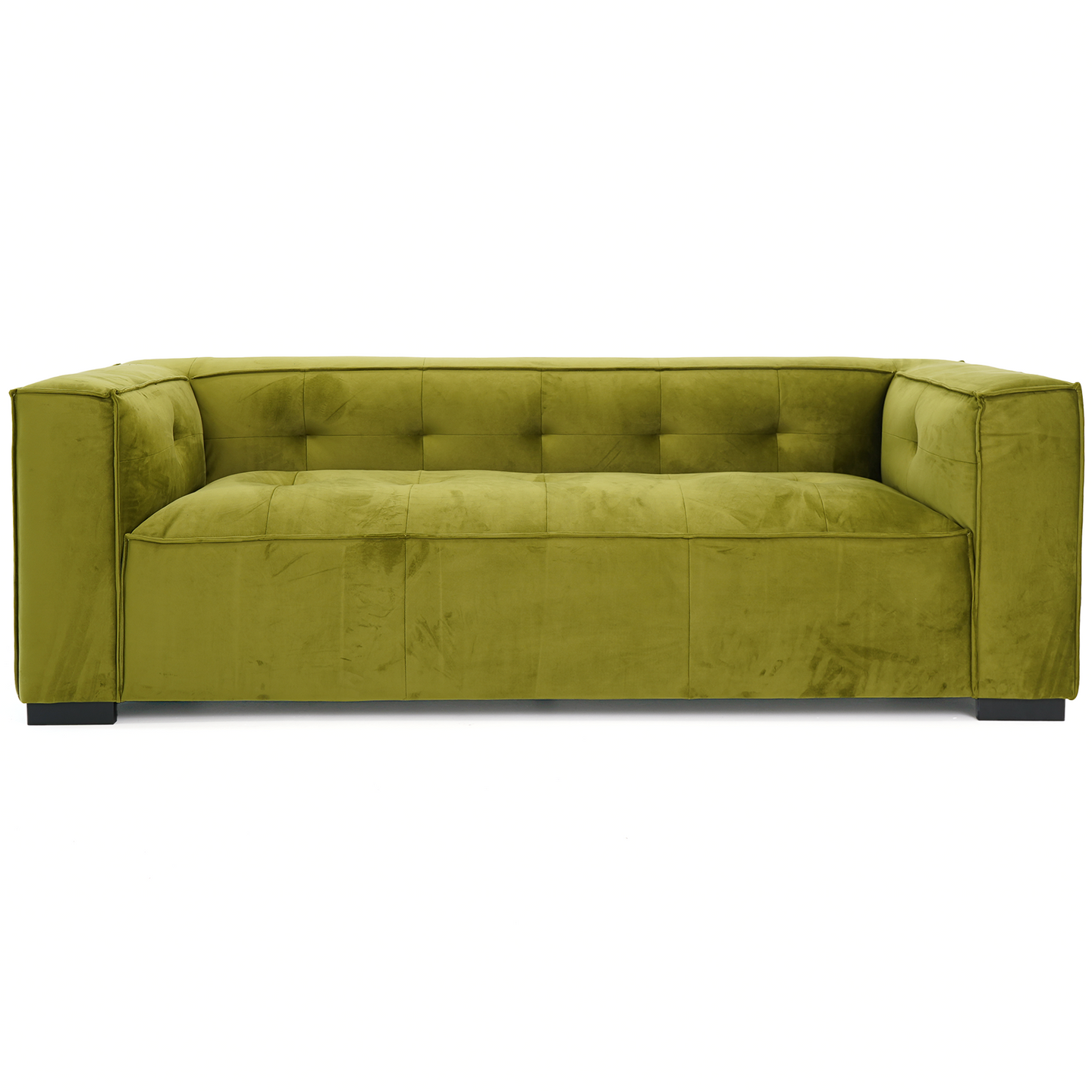 Johnston Modern Velvet Upholstered Sofa with Wide Square Arms & Biscuit Tufting | Ashcroft Imports Furniture