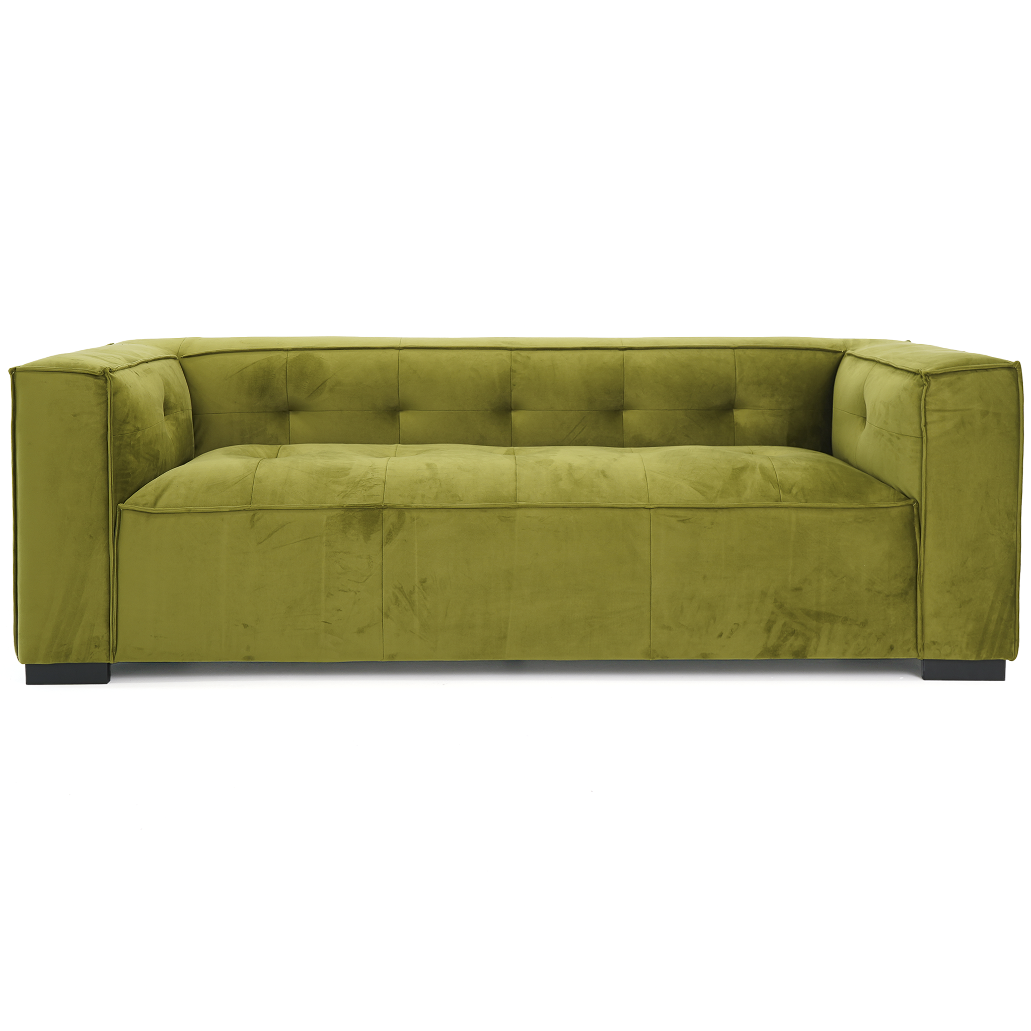 Johnston Modern Velvet Upholstered Sofa with Wide Square Arms & Biscuit Tufting | Ashcroft Imports Furniture