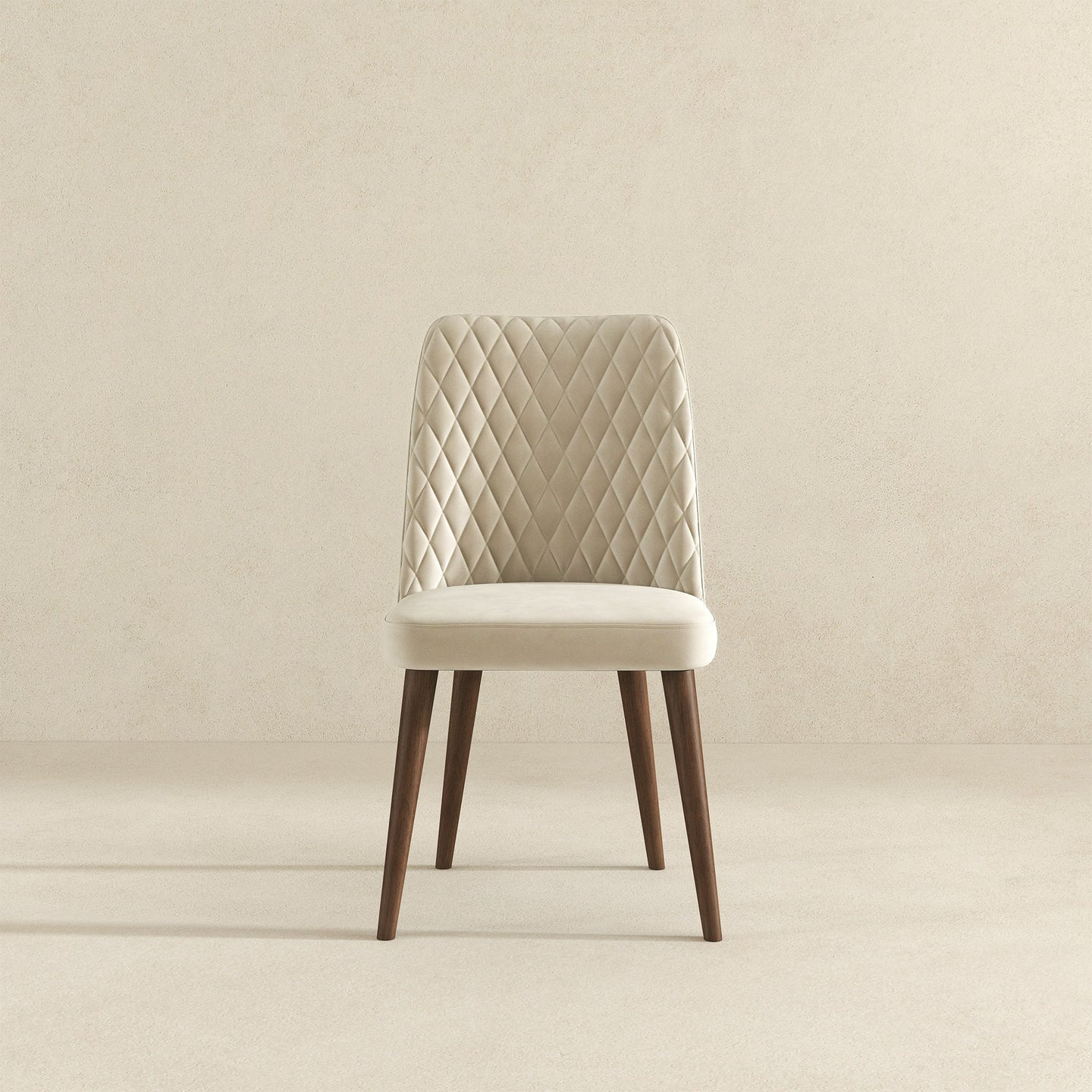 Katie Beige Velvet Dining Chair - Ashcroft Furniture