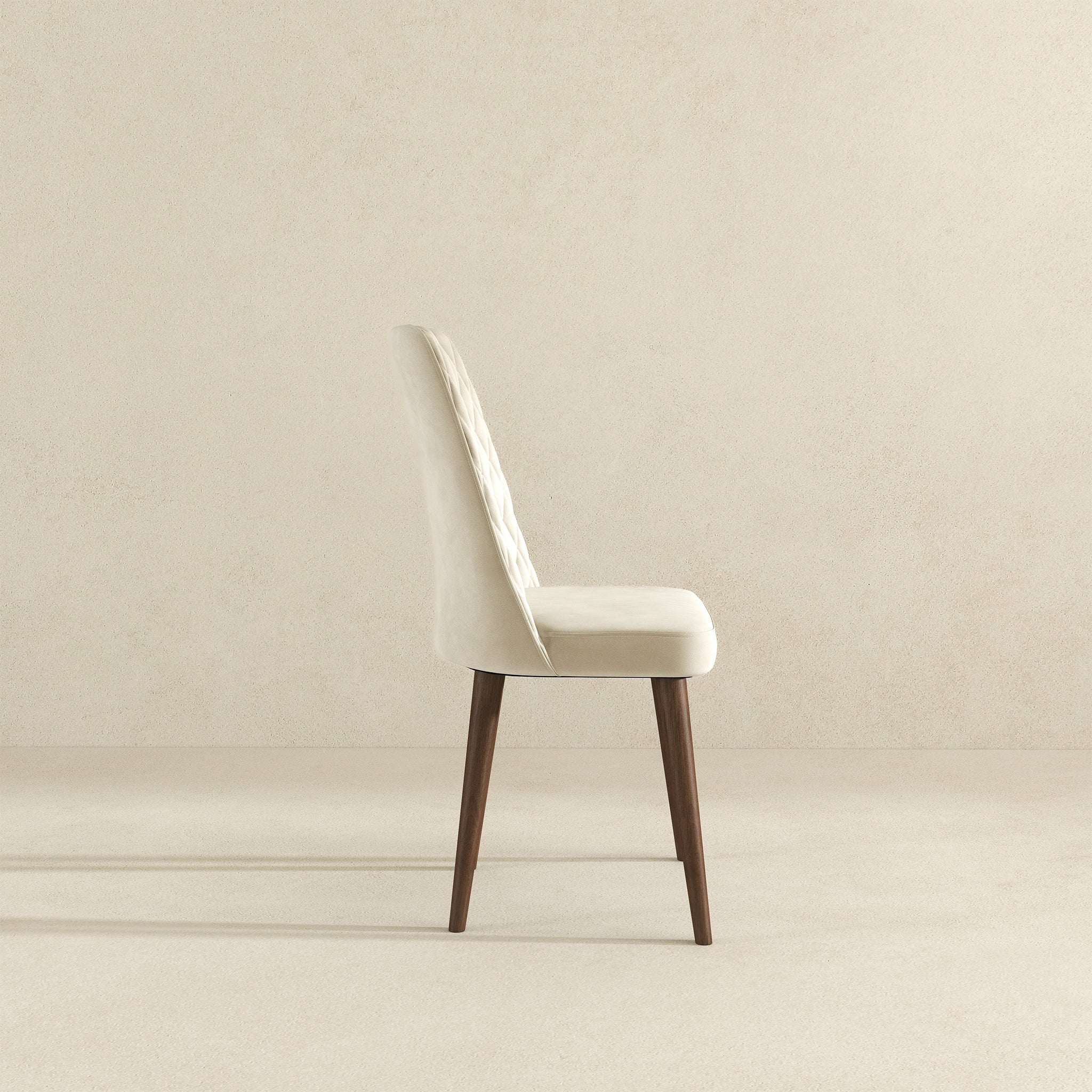 Katie Beige Velvet Dining Chair - Ashcroft Furniture
