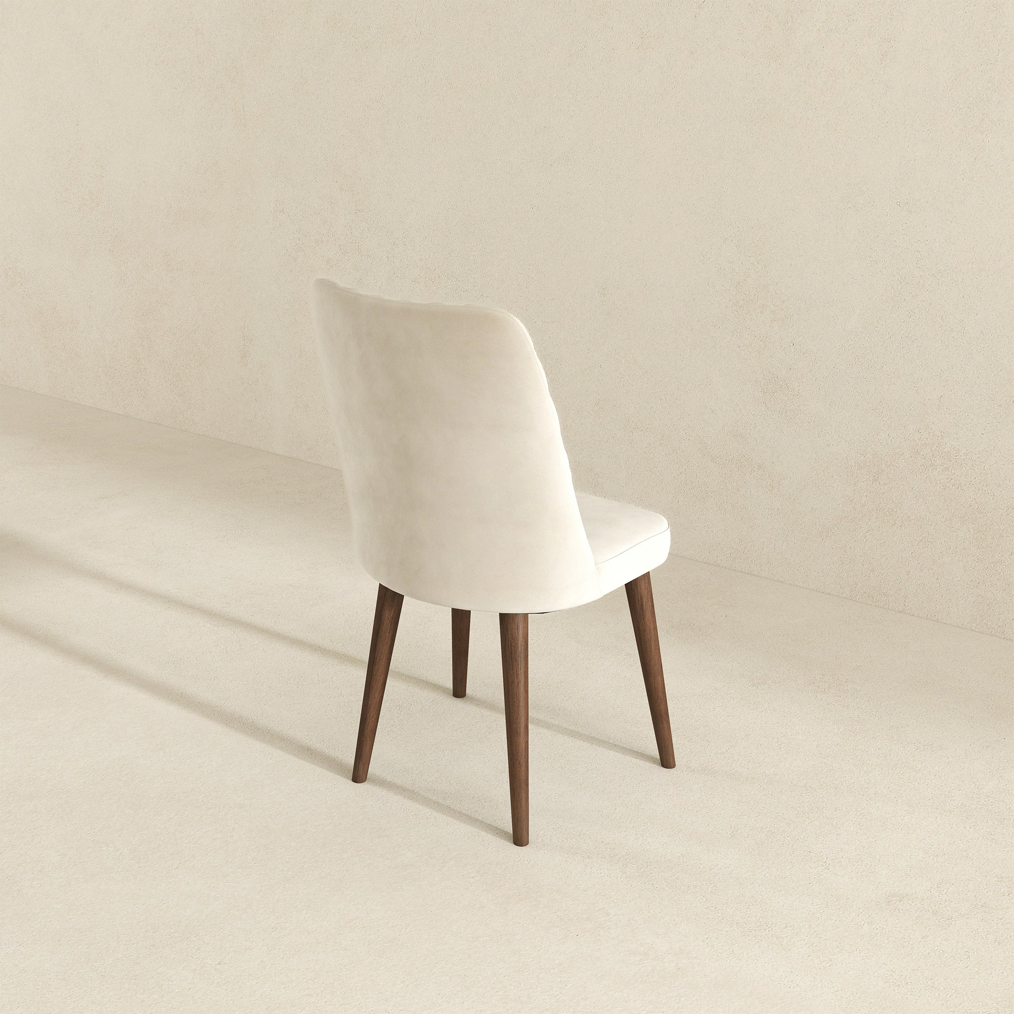 Katie Beige Velvet Dining Chair - Ashcroft Furniture