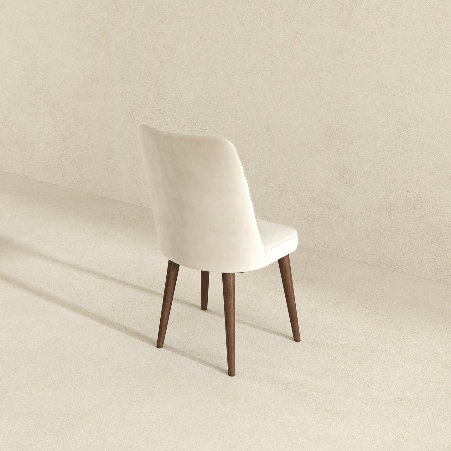 Katie Beige Velvet Dining Chair - Ashcroft Furniture
