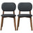 Kelsey  Black Leather Dining Chair (Set Of 2)
