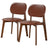 Kelsey Brown Leather Dining Chair (Set Of 2)