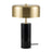 Kinetic Table Lamp | Lustrous Gold Drum & Sleek Black Base | Ashcroft Imports Furniture