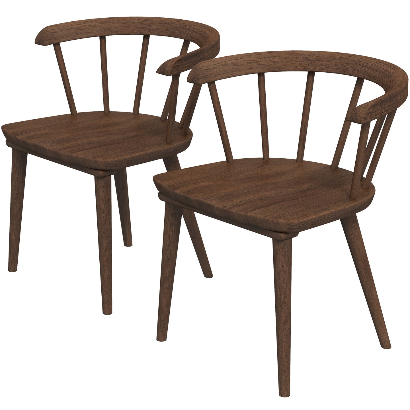Kingsley Mid-Century Modern Solid Wood Dining Chairs | Set of 2 | Ashcroft Imports Furniture