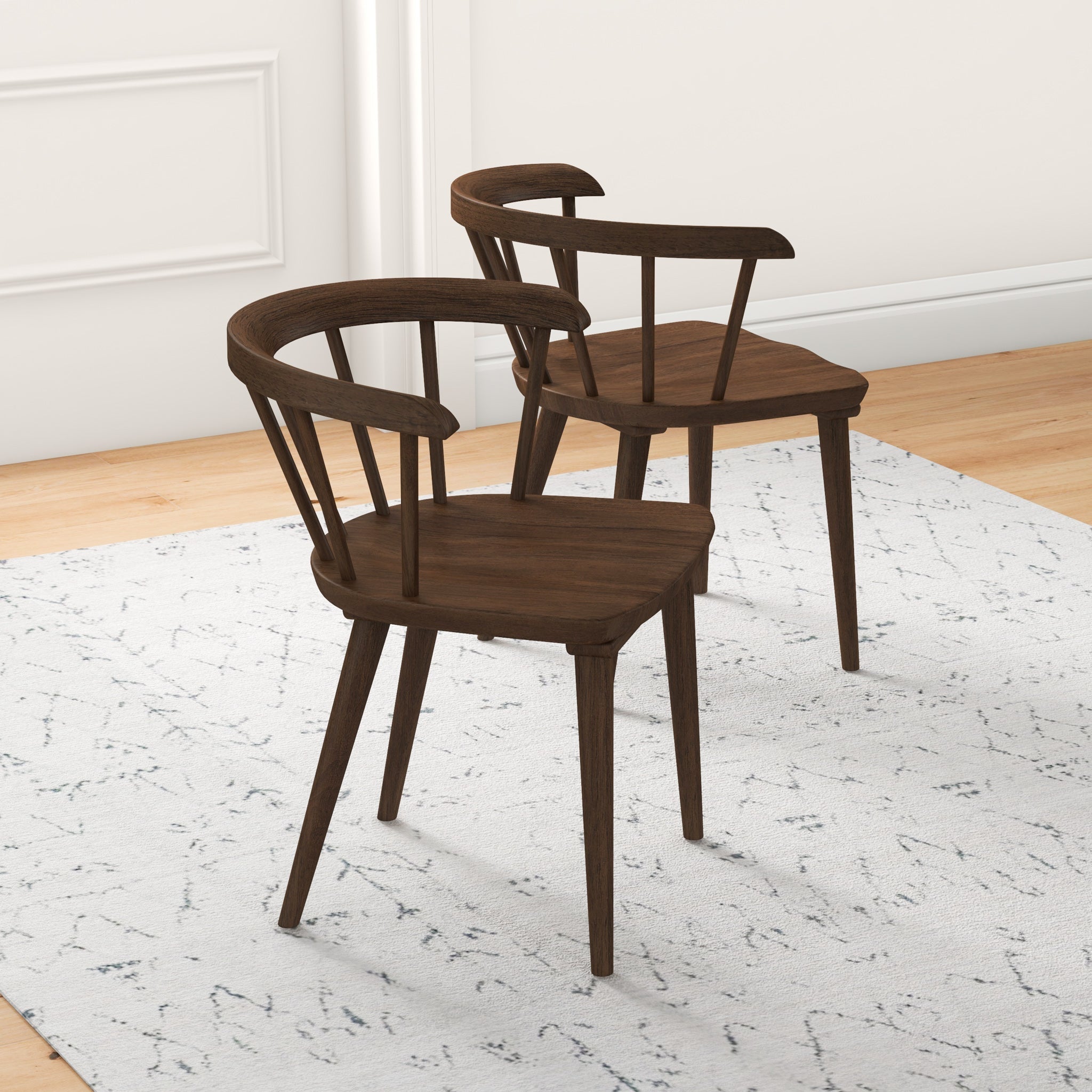 Kingsley Mid-Century Modern Solid Wood Dining Chairs | Set of 2 | Ashcroft Imports Furniture