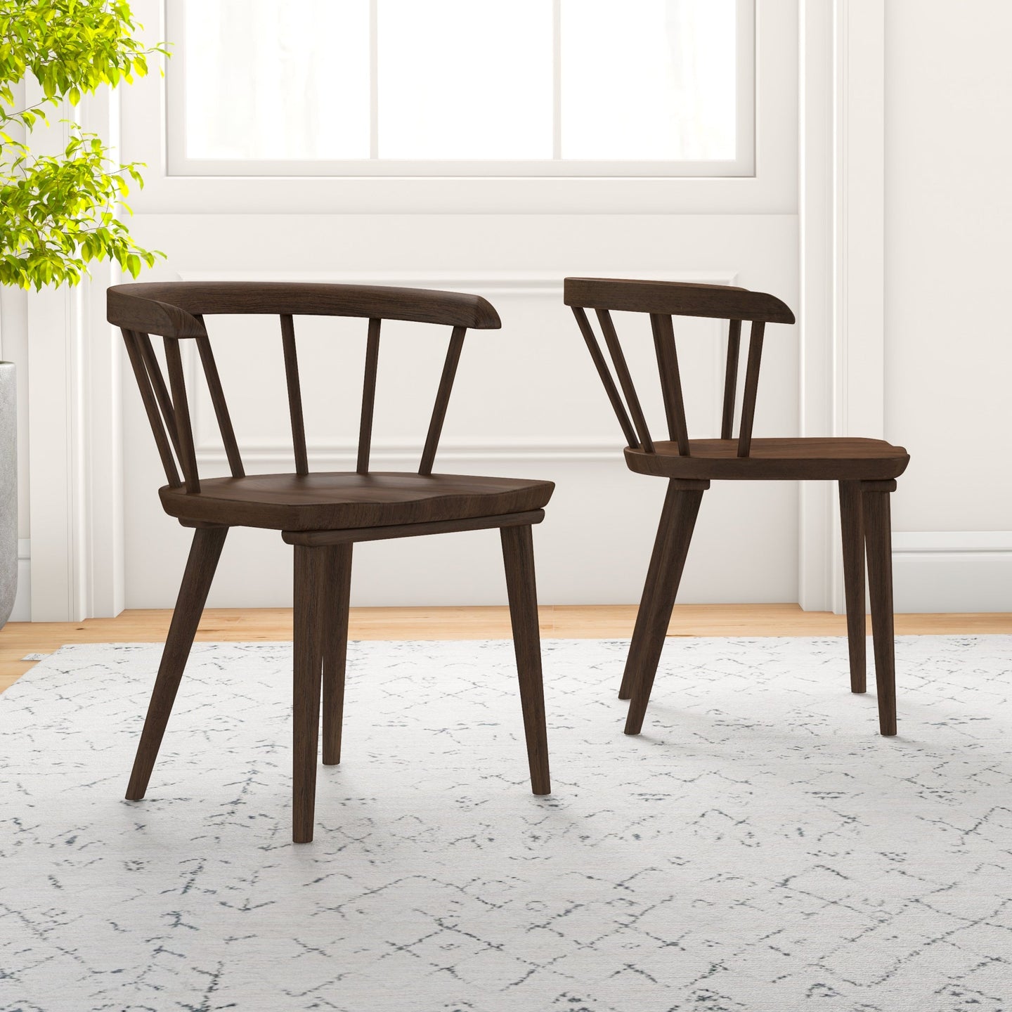 Kingsley Mid-Century Modern Solid Wood Dining Chairs | Set of 2 | Ashcroft Imports Furniture