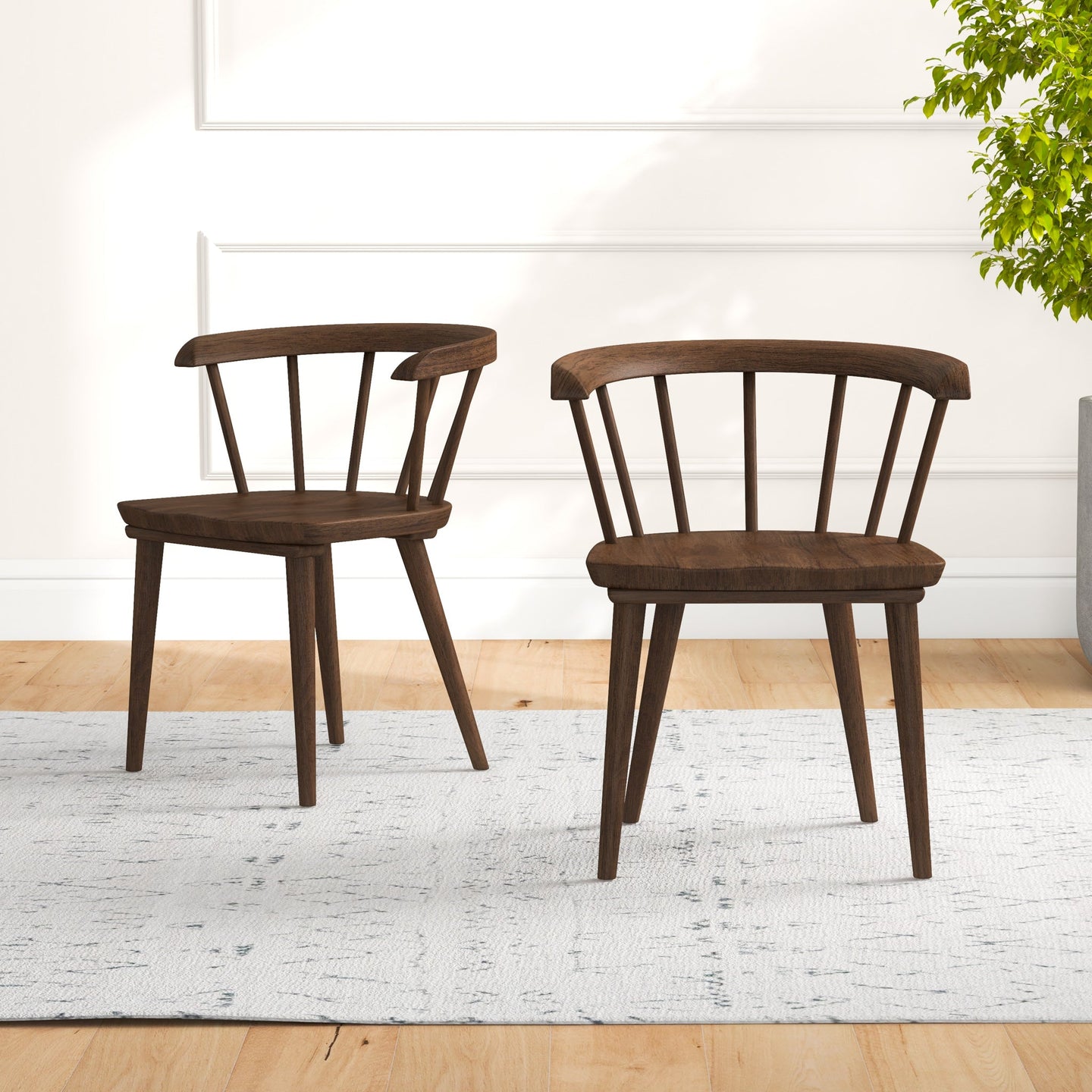 Kingsley Mid-Century Modern Solid Wood Dining Chairs | Set of 2 | Ashcroft Imports Furniture
