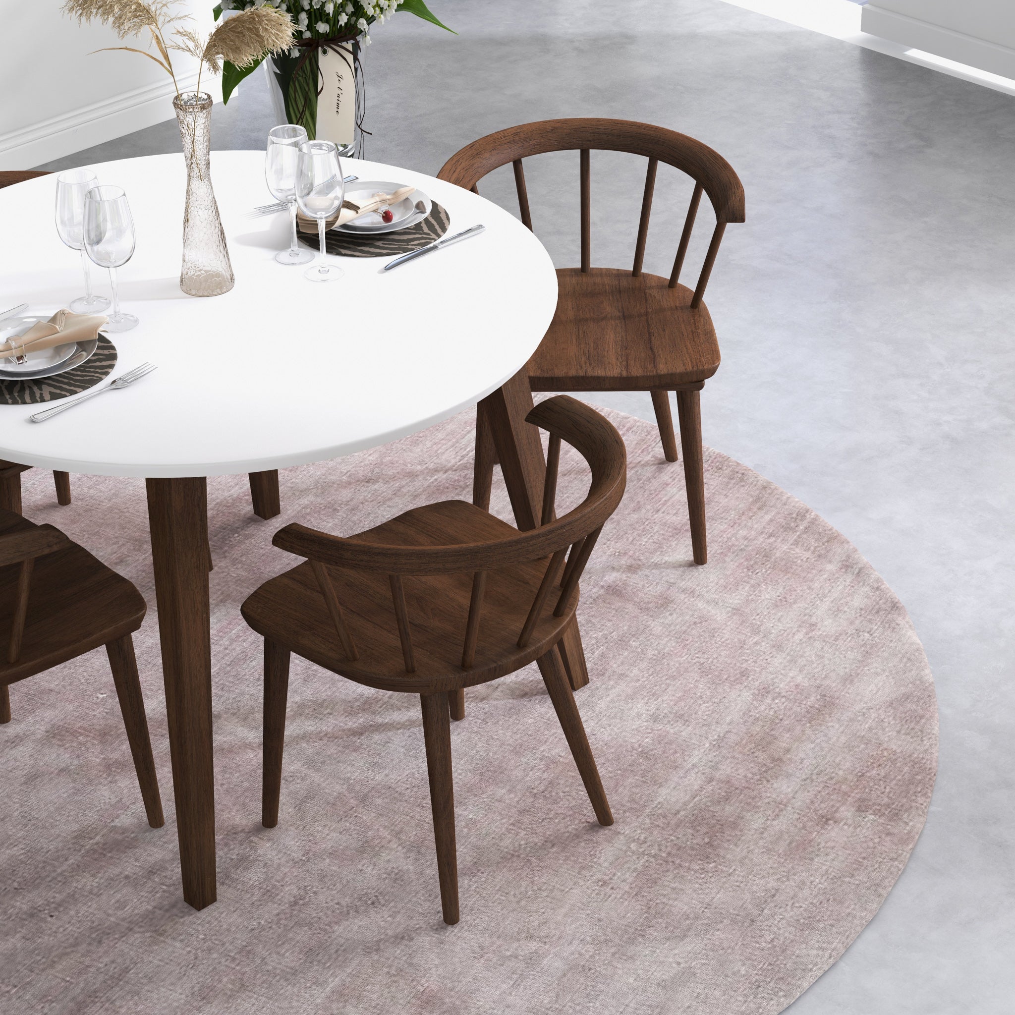 Kingsley Mid-Century Modern Solid Wood Dining Chairs | Set of 2 | Ashcroft Imports Furniture