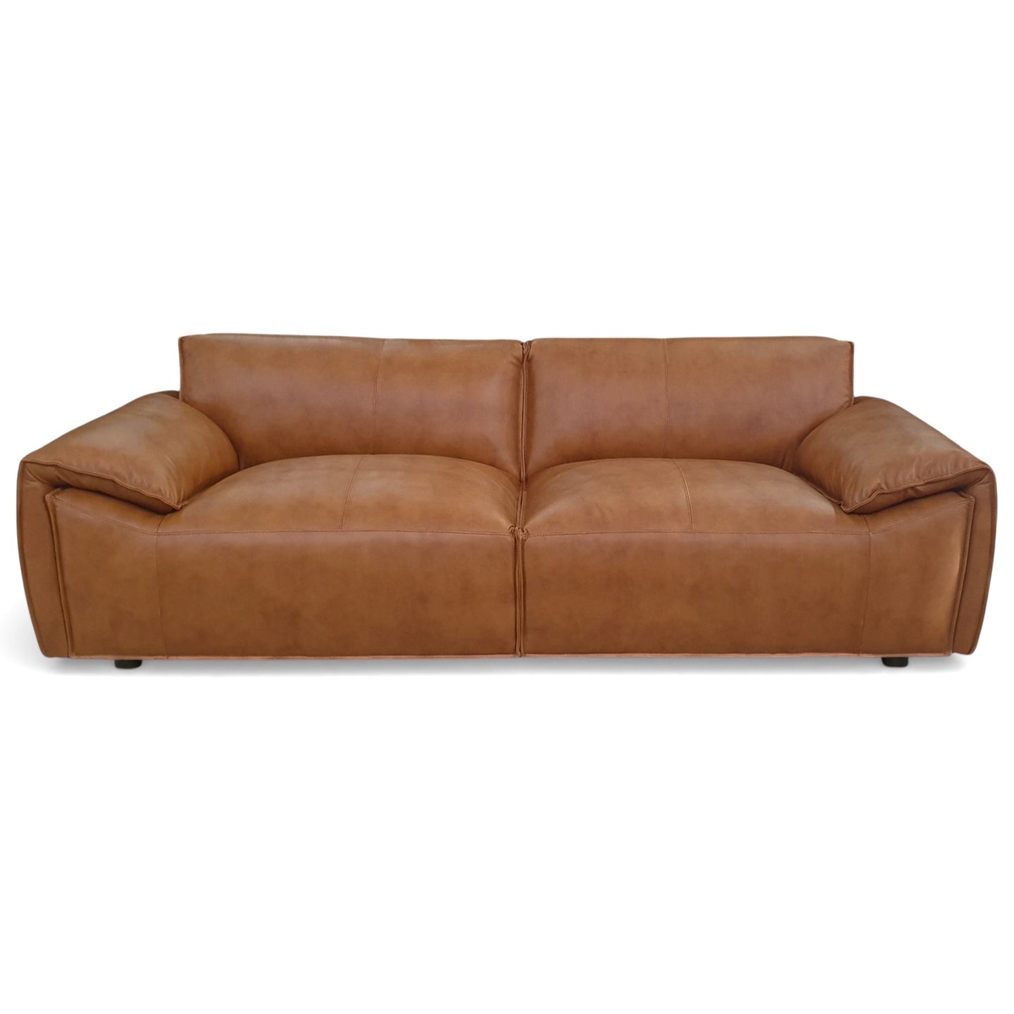 Laffey Luxury Real Leather Sofa with Pillow-Top Arms & Robust Frame | Ashcroft Imports Furniture