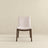 Laura  Beige Linen Solid Wood Dining Chair (Set Of 2)