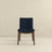 Laura  Blue Linen Solid Wood Dining Chair (Set Of 2)