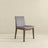 Laura  Light Grey Linen Solid Wood Dining Chair (Set Of 2)