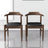 Leon Mid-Century Modern Black Vegan Leather Dining Chair (Set of 2)