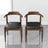 Leon Mid-Century Modern Black Vegan Leather Dining Chair (Set of 2)