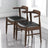 Leon Mid-Century Modern Black Vegan Leather Dining Chair (Set of 2)
