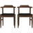 Leon Mid-Century Modern Black Vegan Leather Dining Chair (Set of 2)