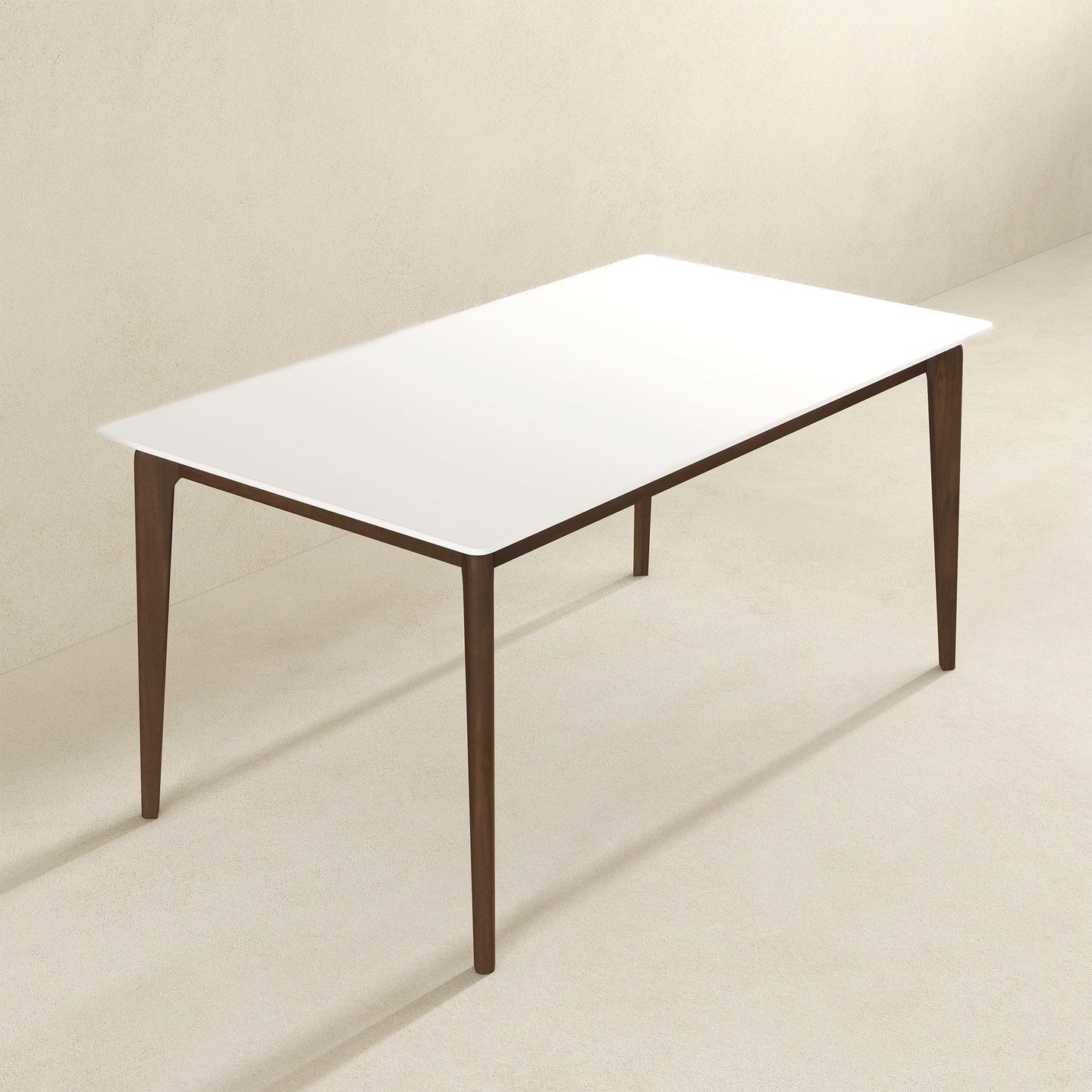 Lindsey Solid Wood White Top Dining Table