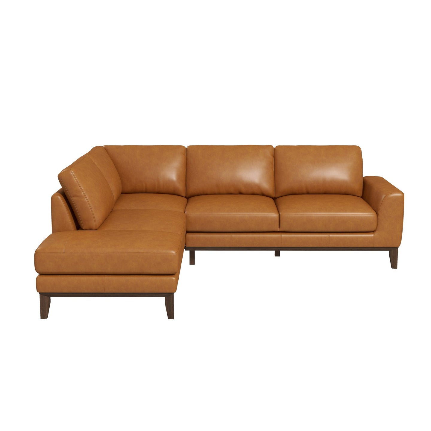 London Modern Premium Genuine Leather Left-Facing Sectional Sofa | Ashcroft Imports Furniture