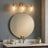 Luster Three Lights Vanity With Clear Glass Mirror Wall Lamp - Satin Brass