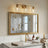 Luster Three Lights Vanity With Clear Glass Mirror Wall Lamp - Satin Brass