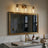 Luster Three Lights Vanity With Clear Glass Mirror Wall Lamp - Satin Brass