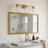 Luster Three Lights Vanity With Clear Glass Mirror Wall Lamp - Satin Brass