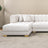 Marlow Ivory Velvet U Shape Corner Sofa