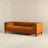 Melissa Mid-Century Orange Velvet Modern Sofa