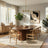 Merlin Oval Solid Wood Dining Table with Ribbed Pedestal Base | Ashcroft Imports Furniture