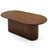 Merlin Oval Solid Wood Dining Table with Ribbed Pedestal Base | Ashcroft Imports Furniture