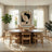 Merlin Oval Solid Wood Dining Table with Ribbed Pedestal Base | Ashcroft Imports Furniture