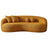 Drake Japandi Style Curvy Gold Boucle Sofa