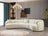 Bonita Ivory Boucle 3-Piece Curved 138" Sectional
