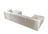 Elisha Ivory Velvet Double Chaise 140" Sectional