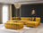 Ariana Mustard Velvet Double Chaise 138" Sectional